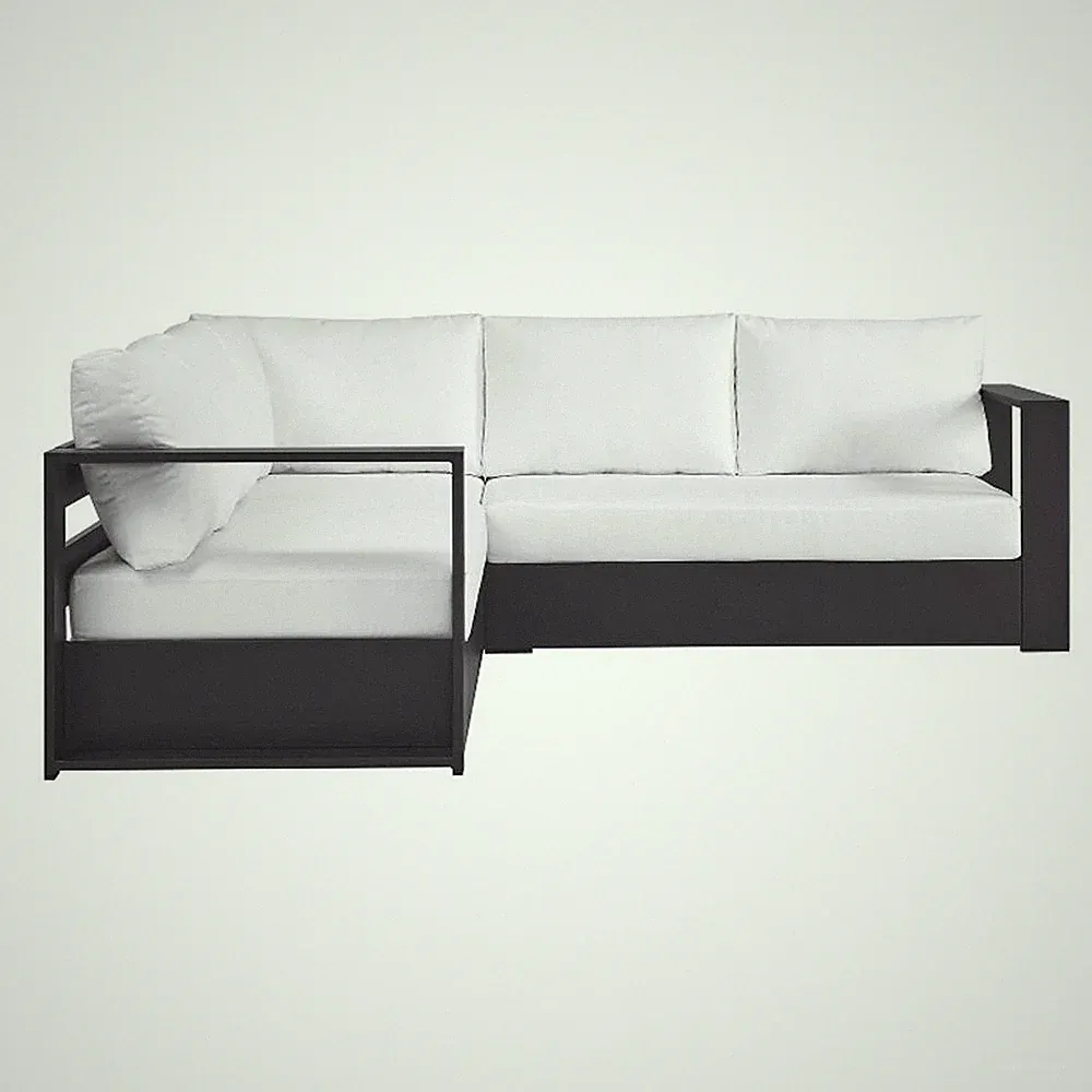 Tahoe 3-Piece Sectional Sofa Set in Gray White