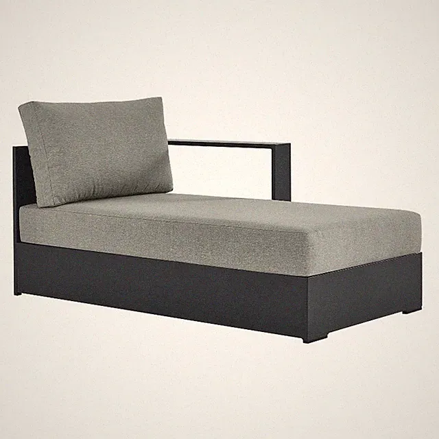 Tahoe Modular Right-Facing Chaise Lounge in Gray Gray