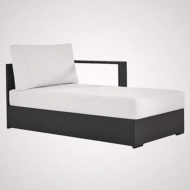 Tahoe Modular Right-Facing Chaise Lounge in Gray White