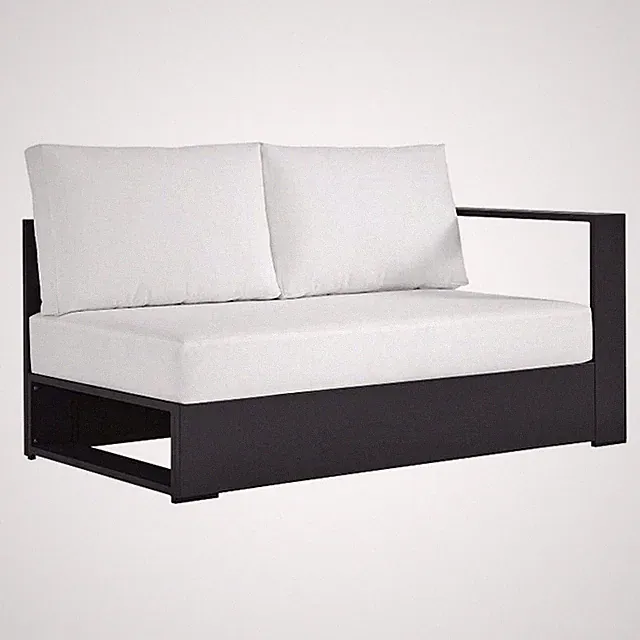 Tahoe Modular Right-Facing Loveseat in Gray White