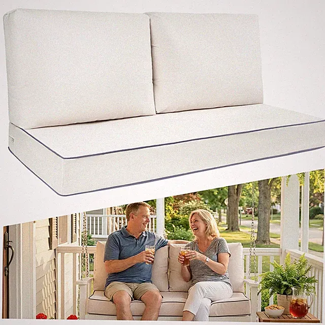 TaiBest Outdoor Sofa Cushion Set Plush Patio Seat and Back Pillows Thick Comfort
