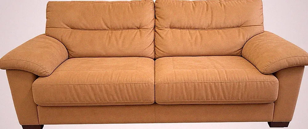 Tan Microfiber Loveseat Sofa – Comfortable, Clean & Great Condition