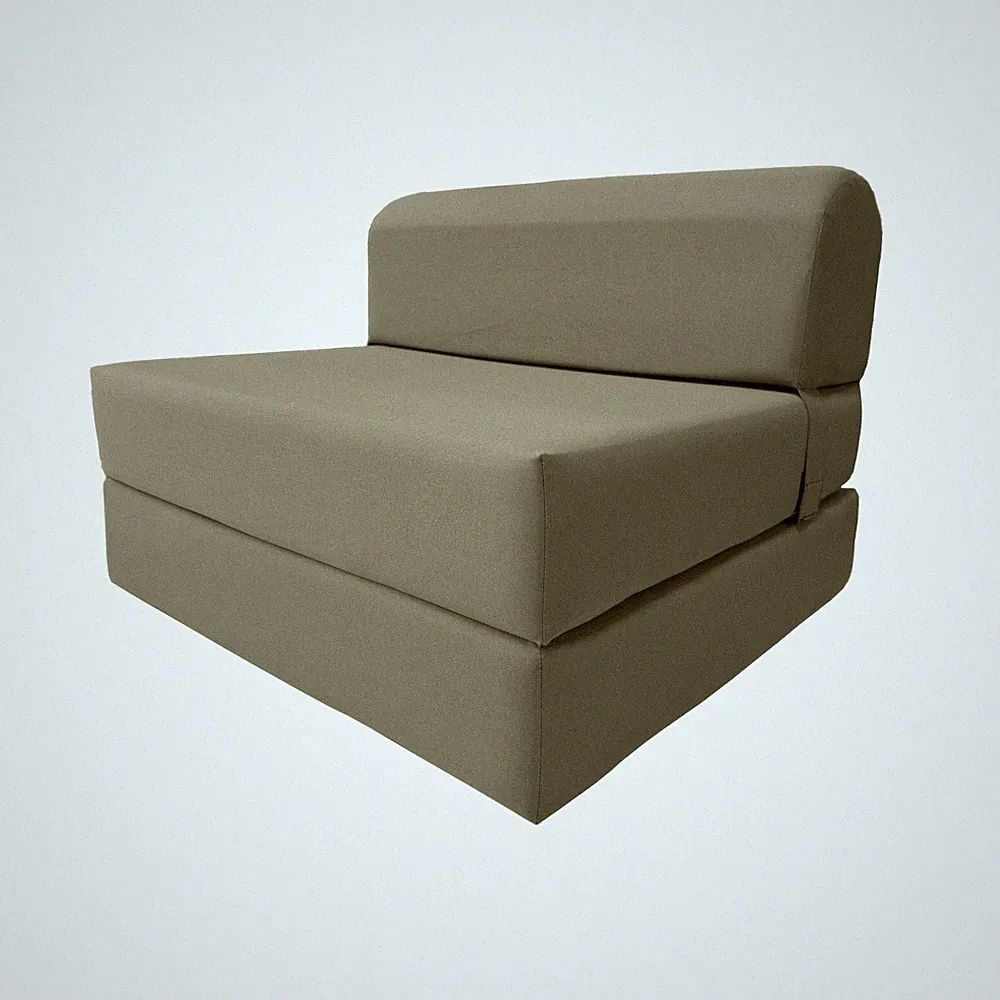 Tan Sleeper Chair Folding Foam Beds, Sleepover Convertible Sofa 6 x 32 x 70