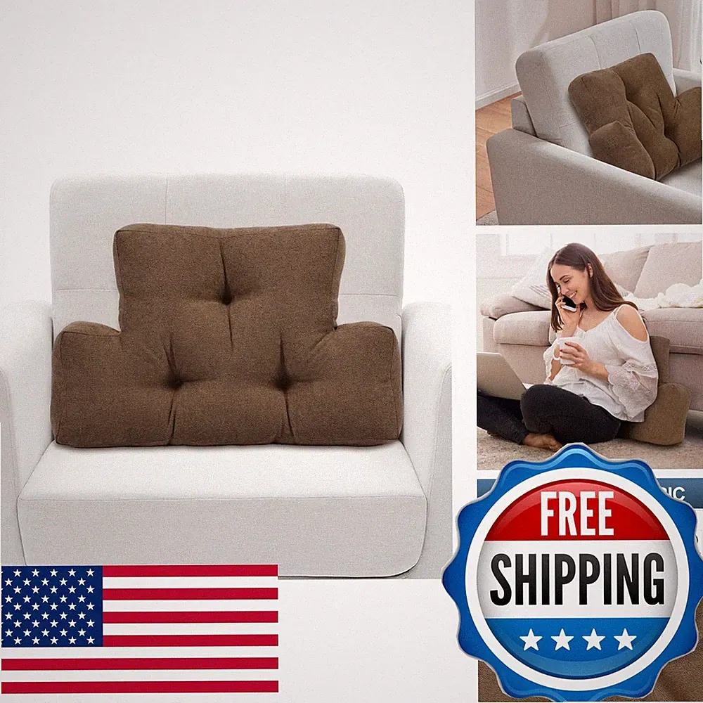 TANYOO Back Lumbar Support Pillow for Recliner Chair Sofa Bed - Brown