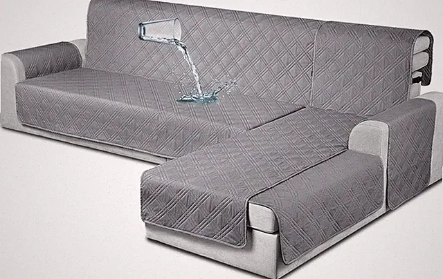 TAOCOCO Waterproof Sectional Couch Covers L Shaped Sofa Covers Chaise Lounge Cov