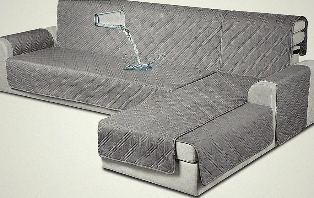 TAOCOCO Waterproof Sectional Couch Covers L Shaped Sofa Covers Chaise Lounge Cov