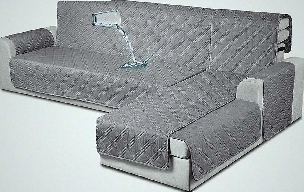 TAOCOCO Waterproof Sectional Couch Covers L Shaped Sofa Covers Chaise Lounge Cov