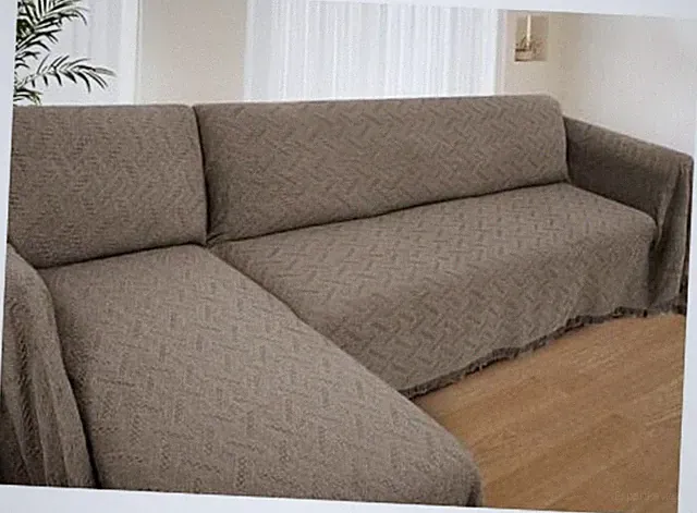 Taupe Sectional Couch Covers - L-Shape - XXX-Large - Taupe