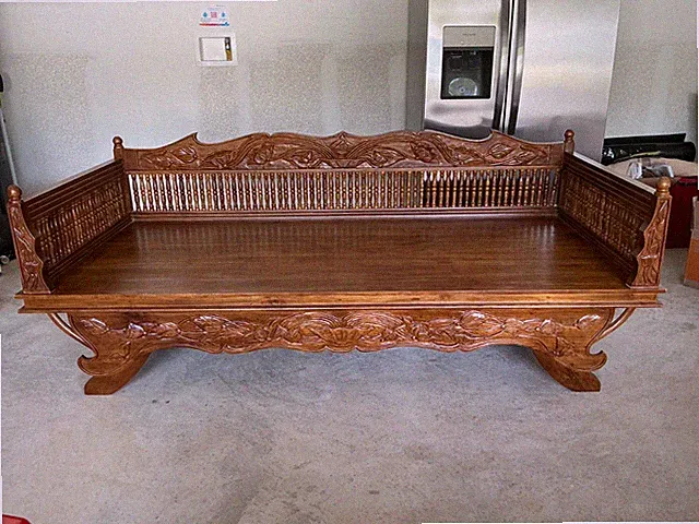 Teak Twin Daybed from Thailand Hand Carved