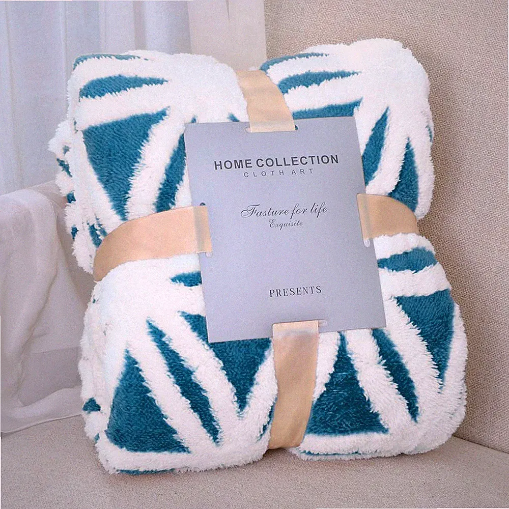 Teal 60X80 Super Soft Dual Sided Blanket Cozy Throw For Sofa Bed Camping