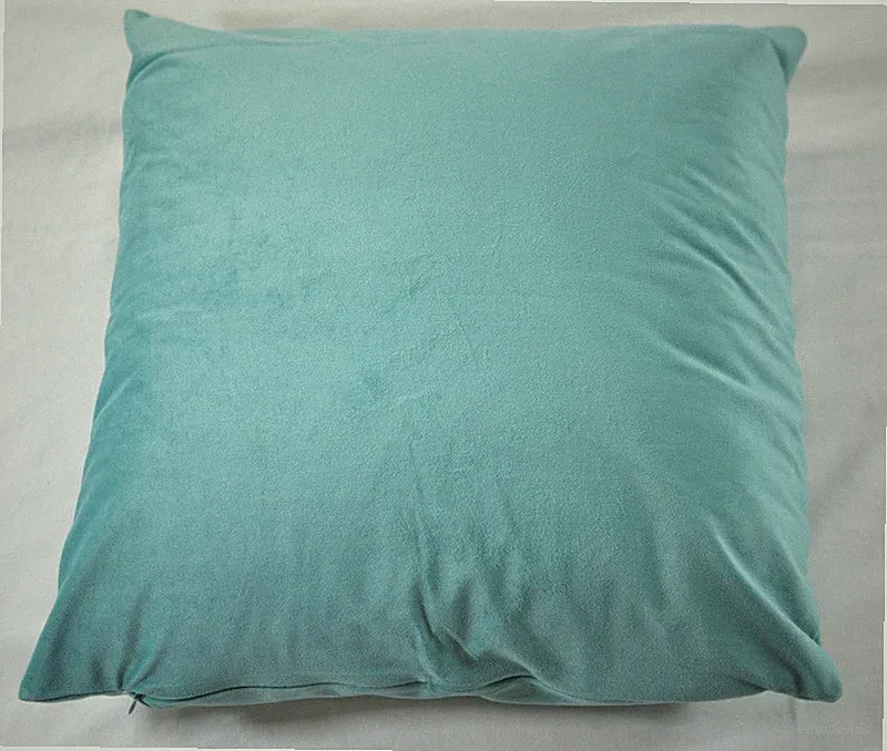 teal velevteen sofa pillow cover size 17" x 17" hidden zipper new sofa bed squar