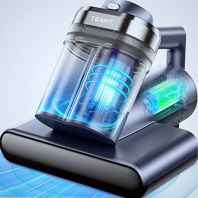 Teant Upgrade Cordless Mattress Vacuum with 18kPa Ultra-Deep Suction, Blue