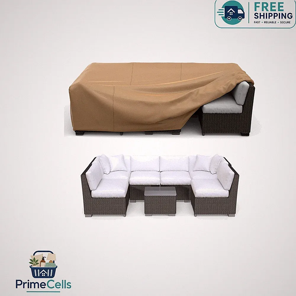 Tear-Resistant Waterproof Patio Furniture Cover for Tables and Sofas, 78" x 62"