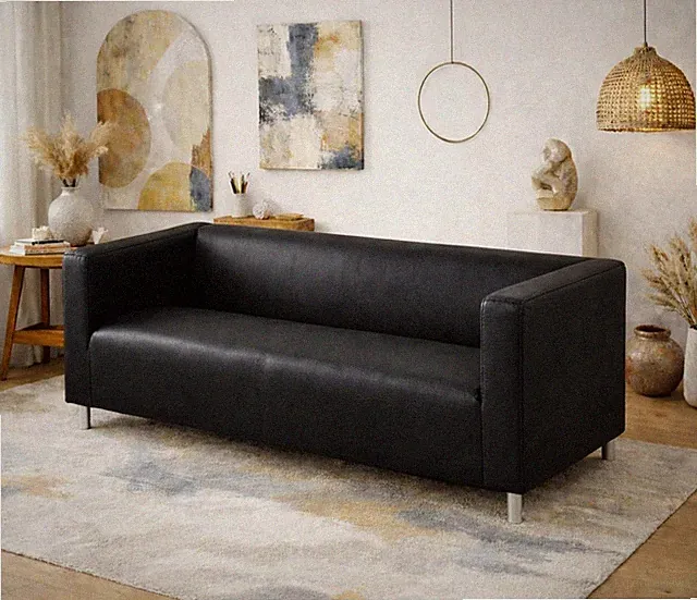The Beige Klippan Loveseat Cover Replacement is Compatible with IKEA Slipcover A