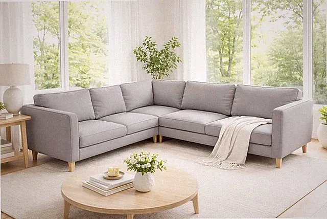 The Dense Durable Cotton Karlstad Corner Sofa Cover (2+3/3+2) Replacement, is Cu