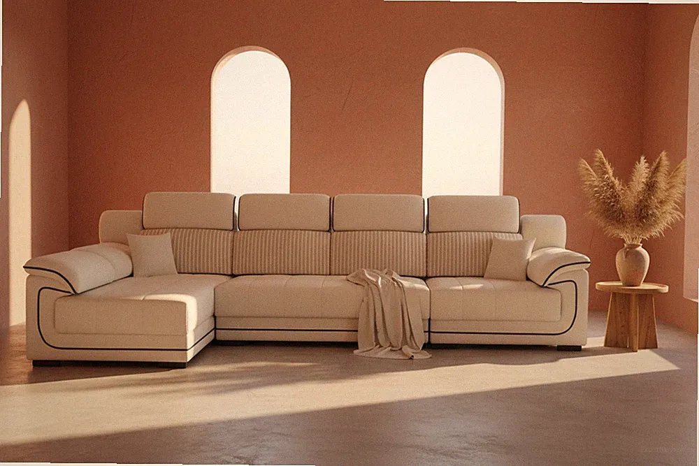 The Ivory Sectional — Reclining