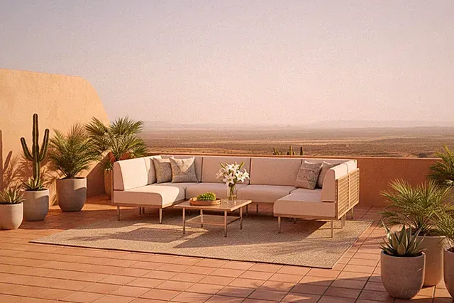 The Rattan Sectional — 7 Piece Outdoor