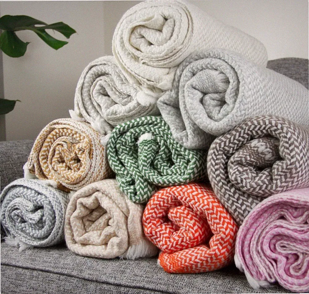 Thick Cashmere Blanket Wrap Throw Large Shawl Scarf Pashmina Bed Sofa Couch