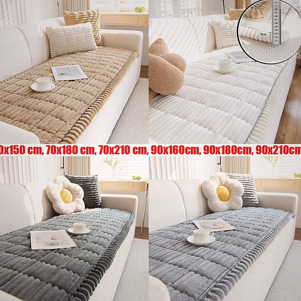 Thick Corduroy Couch Covers Sofa Slipcover Cushion Protector Dog Bed Cover Mat