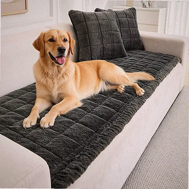 Thick Velvet Couch Covers Sofa Cushion Protector Pets Soft Dog Bed Cover Pet Mat
