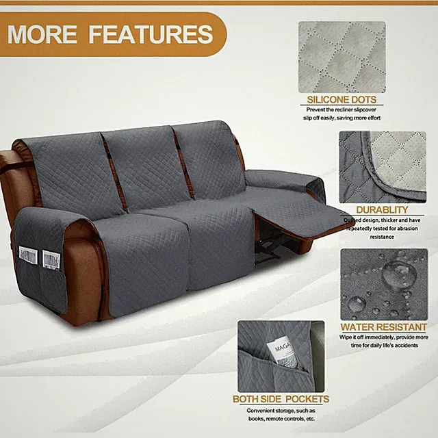 Thick Water Resistant Sofa Protector, 3 Seater
