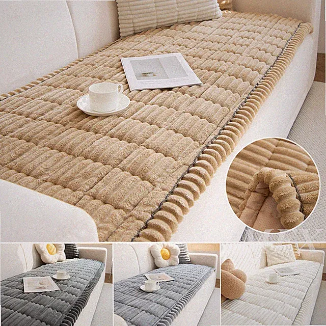 Thicken Plush Sofa Cover Non-Slip Couch Covers Cushion Slipcovers Pet Bed Mat