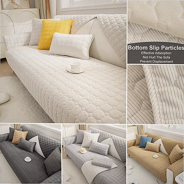 Thicken Plush Sofa Cover Non-Slip Universal Couch Cover Cushion Slipcover