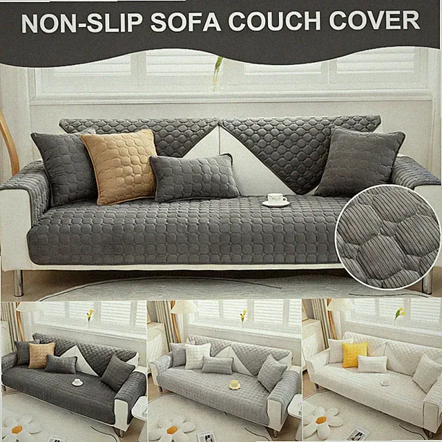 Thicken Sofa Cover Plush Pet Sofa Cushion Non-Slip Couch Cover Cushion Slipcover