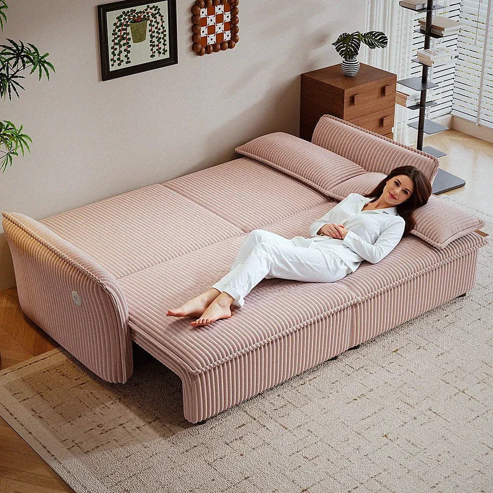 This is a multi-functional sofa w/a 85-inch convertible sofa bed. It is in a