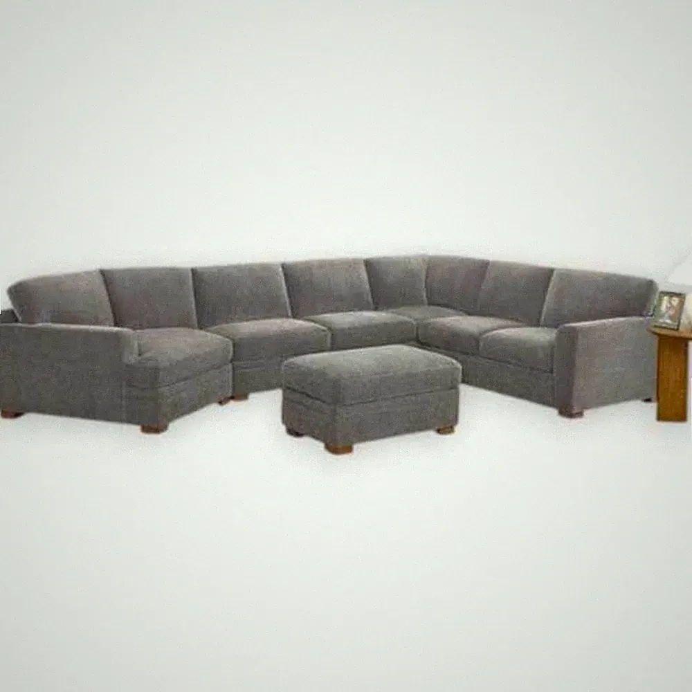Thomasville Merran Modular Fabric Sectional Sofa with Storage Seats