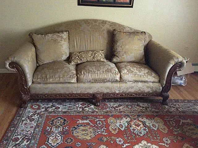 Thomasville Sofa With Wood Trim - Gently Used