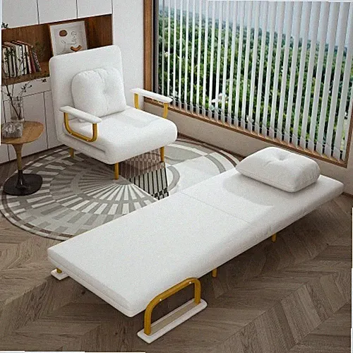 Three-in-One Foldable sofa bed 5 adjustable backrests with pillows