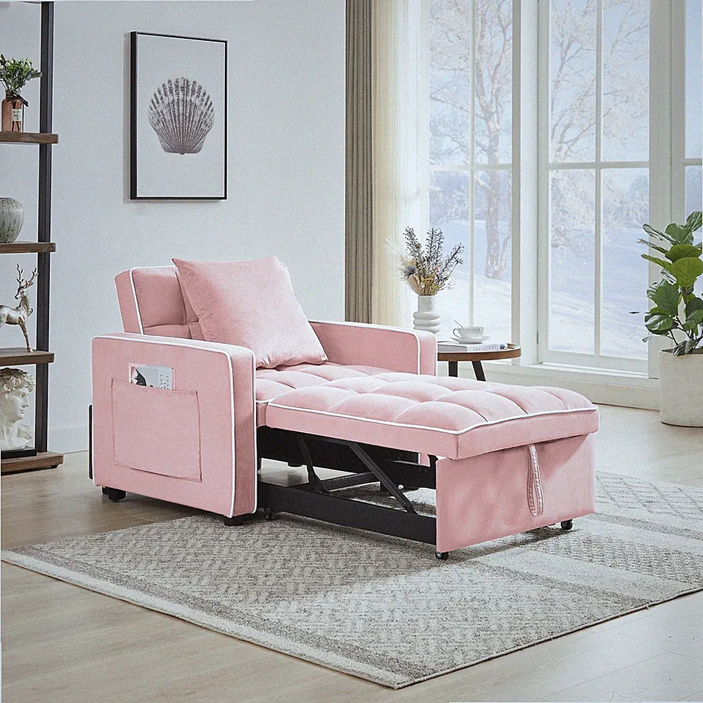 Three-in-one sofa bed chair folding sofa bed adjustable back into a sofa recli