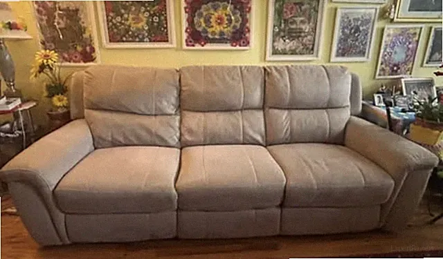 Three Sectional Sofa with Recliner for Living Room