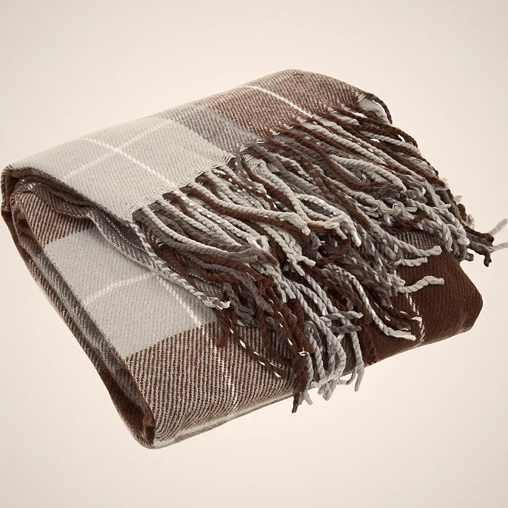 Throw Blanket Soft Plush Acrylic Cashmere-Like Throw Sofa Bed Chairs 50" x 60"