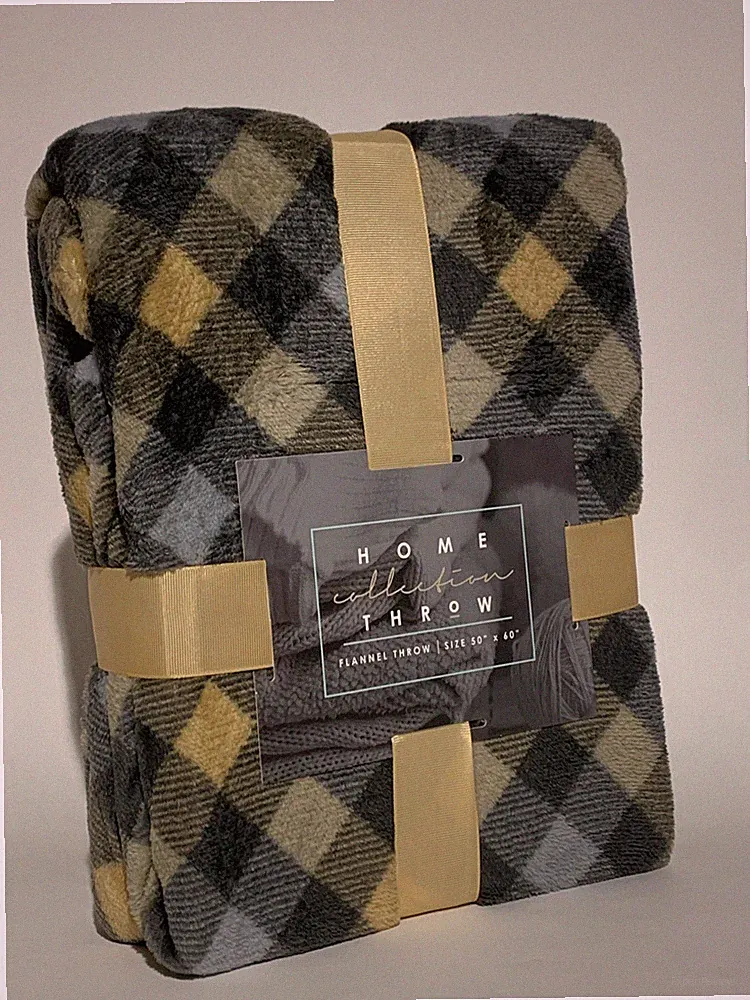 Throw Blanket Super Soft Plush Fleece Flannel Couch Sofa Bed 50" x 60" Plaid New