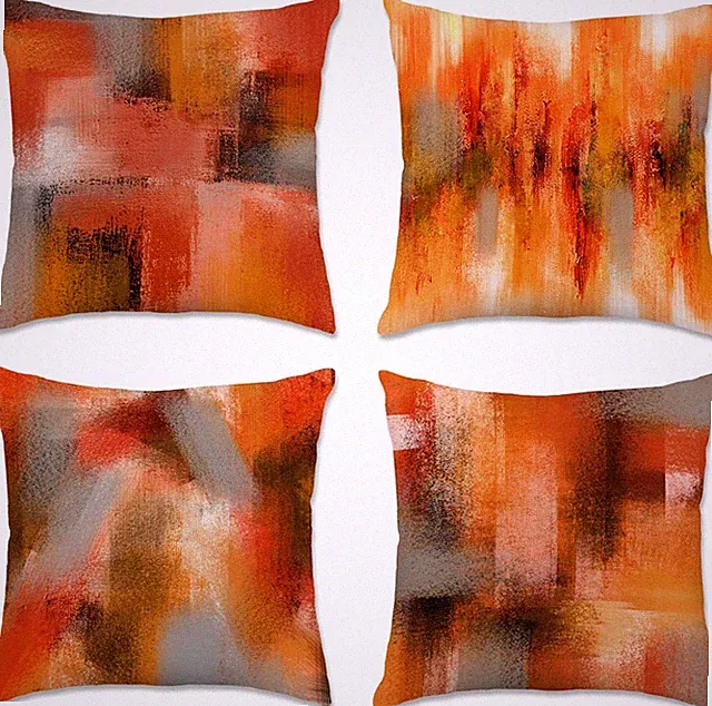 Throw Pillow Covers 18X18 Burnt Orange Decor Throw Pillows Outdoor