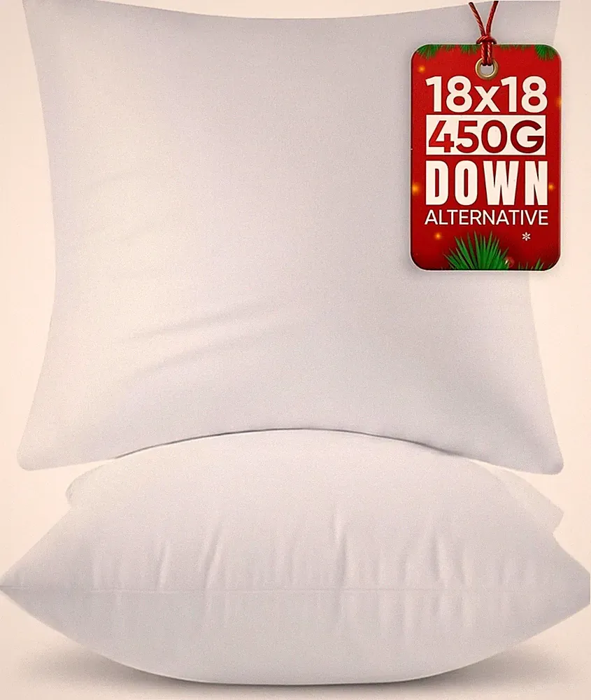 Throw Pillows Insert Cushion Pack of 4 Ultra Soft Bed & Couch Sofa Decorative