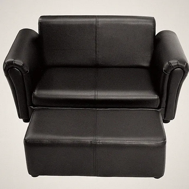 Topbuy Kids Sofa Upholstered Lounge Children Couch Ottoman w/ Armrest
