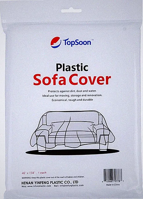 Topsoon Plastic Sofa Bag Clear Couch Cover,Moving & Storage Sofa Bag, Dust-Proof