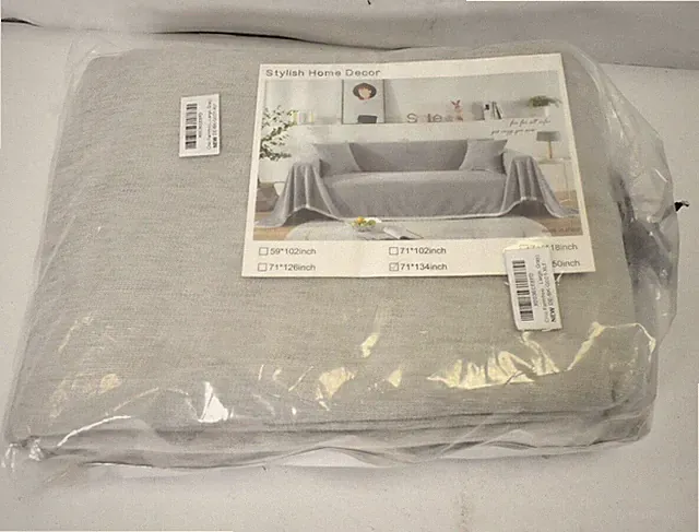 Toy Room Sofa Cover Couch Cover 3 Sectional Gray 71" x 134" Non Slip For Dogs