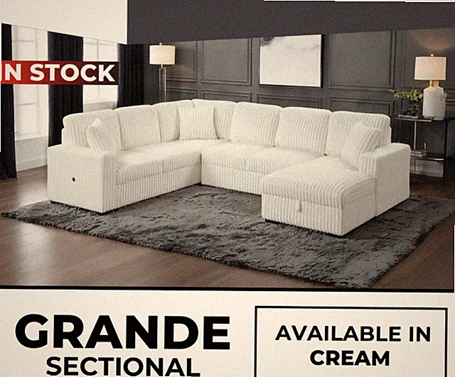 Trending Fluffy sectional couch new in Box