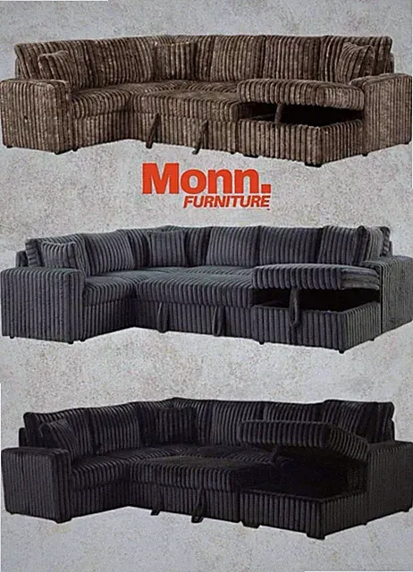Trendy Fluffy Sectional Couch NEW IN BOX!