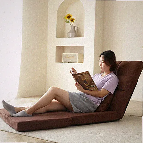 Tri-Fold Fold Down Chair Lounger Convertible Sleeper Bed Sofa Couch W/ Pillow US