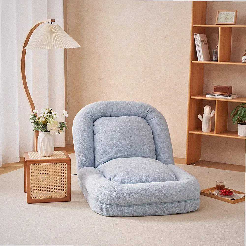 Triple Fold Down Sofa Bed,Blue