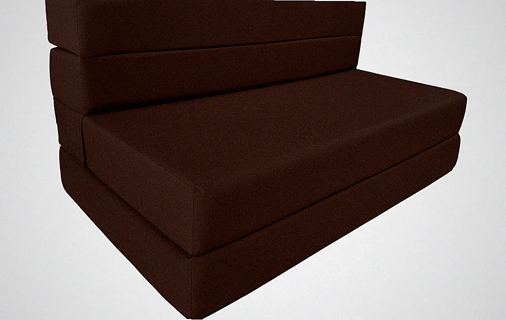 Twin Lounger Folding Foam Mattress, Foldable Sofa Bed Sit Sleep 6x39x80 Brown