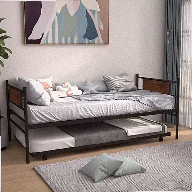 Twin Metal Daybed with Trundle - Stylish & Durable Sofa Bed Frame
