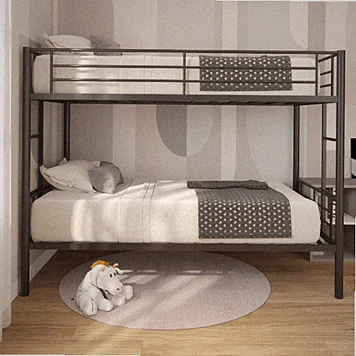 Twin Over Twin Bunk Bed Metal Bed Frames Heavy Duty Mattress Foundation Sofa Bed