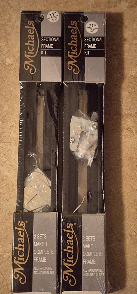 Two - Michaels 11" Sectional Frame Kit - Two Kits Needed For One Frame