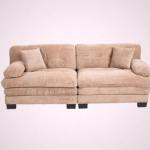 Two-seat Sectional Sofa Modular Deep Seat Sofa Couch Chenille Sofa Sleeper